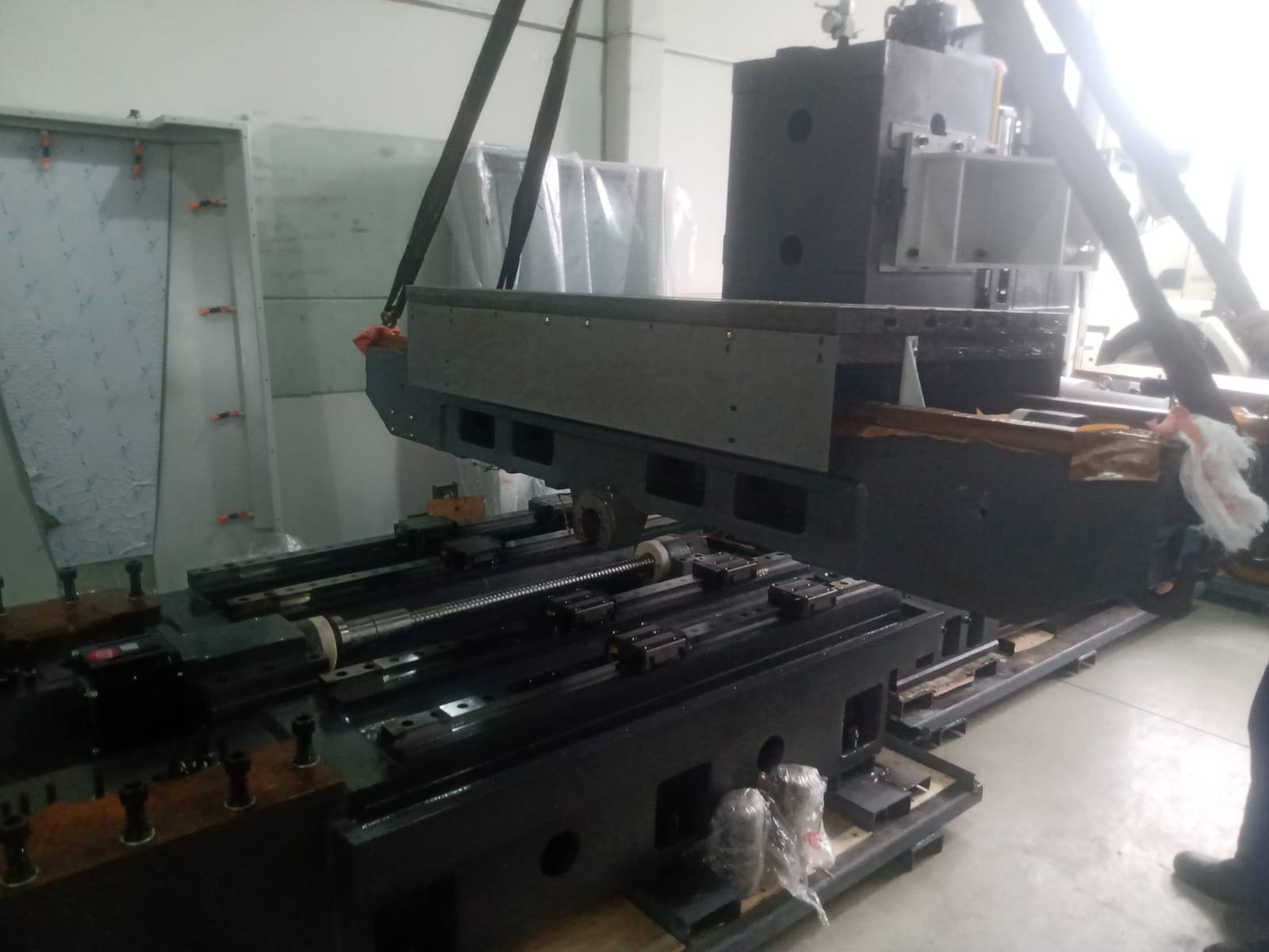 Registro 5 da montagem de máquina importada recebida desmontada